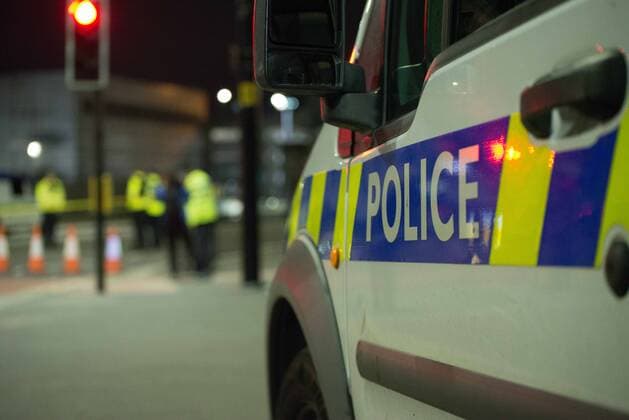 May 23, 2017 - Manchester, England, United Kingdom - A Police van guards the scene of an explosion after an explosion after the Ariana Grande concert at Manchester Arena in Manchester, United Kingdom on Tuesday, May 23rd, 2017. Greater Manchester Police are treating this as terrorist incident. Manchester United Kingdom  - ZUMAn230 20170523_zaa_n230_041 Copyright: xJonathanxNicholsonx