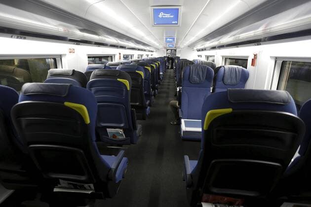 Illustration picture shows a visit to the first e320 train of NMBS - SNCB Belgian railway company and NS International and the renovated Eurostar Terminal, Tuesday 23 May 2017, at Brussel-Zuid Bruxelles-Midi railway station.  NICOLASxMAETERLINCK 05101751