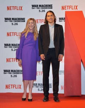 Producer Jeremy Kleiner(L) and Dede Gardner attend the Japan premiere for the film War Machine in Tokyo, Japan on May 23, 2017.  TKP2017052322 KEIZOxMORI
