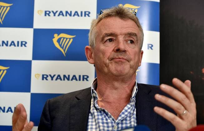 Ryanair CEO Michael O Leary pictured during a press conference of Irish low-cost airline Ryanair, Tuesday 23 May 2017 in Brussels.  ERICxLALMAND 05102012