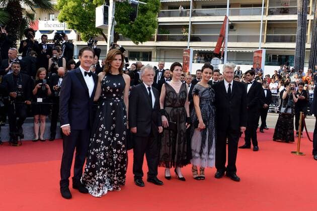 70th Cannes Film Festival 2017, Red carpet film Twin Peaks . Pictured: Sabrina Sutherland, Kyle MacLachlan and Desiree Gruber, Emily Stofle, David Lynch  Copyright: xSimonexComix xCannesx xIPAx xCannesx