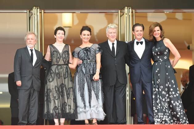 70eme Festival du Film de Cannes - Montee des marches du film Twin Peaks David Lynch;Kyle MacLachlan Cannes France  521119