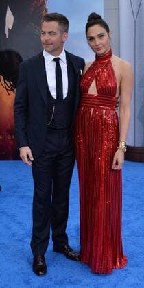 Cast members Chris Pine and Gal Gadot attend the premiere of the motion picture sci-fi fantasy Wonder Woman at the Pantages Theatre in the Hollywood section of Los Angeles on May 25, 2017. Storyline: Before she was Wonder Woman she was Diana, princess of the Amazons, trained warrior. When a pilot crashes and tells of conflict in the outside world, she leaves home to fight a war to end all wars, discovering her full powers and true destiny.  LAP2017052509 JIMxRUYMEN