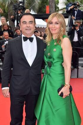 70eme Festival du Film de Cannes - Montee des marches du film L Amant Double Carlos Ghosn (Chairman and CEO RENAULT);Rita Ghosn (Carlos Ghosn s wife) Cannes France  521410