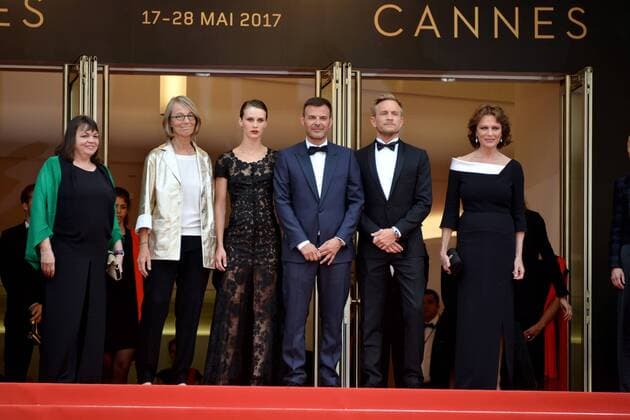 70th Cannes Film Festival 2017, Red carpet film Amant Double . Pictured: Myriam Boyer, ,Marine Vacth, Francois Ozon, Jeremie Renier, Jacqueline Bisset  Copyright: xSimonexComix xCannesx xIPAx xCannesx