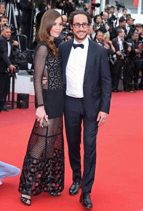Emilie Broussouloux and Thomas Hollande arrive on the red carpet before the screening of the film L amant double during the 70th annual Cannes International Film Festival in Cannes, France on May 26, 2017.  CAN20170526071 DAVIDxSILPA