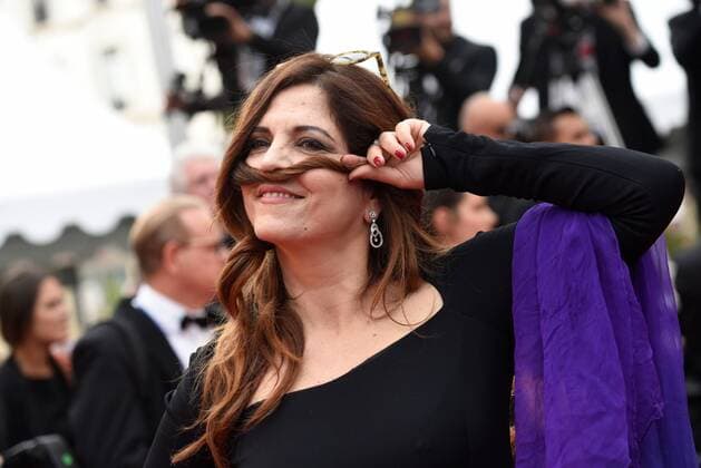 Agnes Jaoui CINEMA : 70 eme Festival de Cannes - Tapis rouge - L amant double - 26 05 2017 LOICThebaud Panoramic 