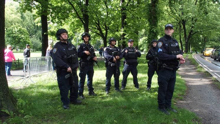 May 26, 2017 - New York, New York, U.S. - Heightened Security at Central Park for the Florida Georgia Line and Nelly concert Good Morning America holds weekly summer concerts in New York s Central Park.This is due to the Manchester England Bombing. ON SPEC New York U.S. - ZUMAct2_ 20170526_zaf_ct2_044 Copyright: xBrucexCotlerx
