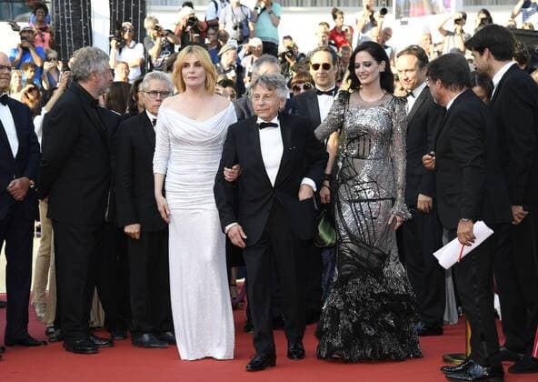 70th Cannes Film Festival - Premiere of D Apres une Histoire Vraie - Based on a True Story Roman Polanski;Emmanuelle Seigner;Eva Green PARIS France  521622