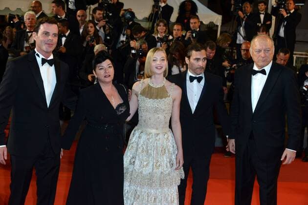 Cannes - Premiere You were never really here 70th Cannes Film Festival 2017, Red carpet film You Were Never Really Here . Pictured: Ecaterina Samsonov, Joaquin Phoenix, Lynne Ramsay  Copyright: xSimonexComix xCannesx xIPAx xCannesx
