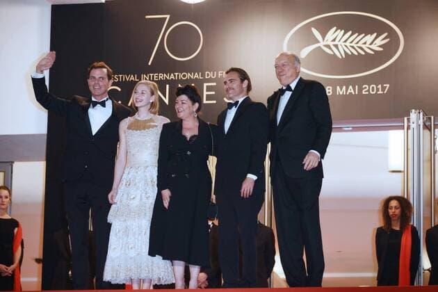 May 27, 2017 - Cannes, France - CANNES, FRANCE - MAY 27: Alex Manette, Ekaterina Samsonov, director Lynne Ramsay, Joaquin Phoenix and John Doman attend the You Were Never Really Here screening during the 70th annual Cannes Film Festival at Palais des Festivals on May 27, 2017 in Cannes, France. Cannes France - ZUMAi09_ 20170527_zaf_i09_058 Copyright: xFrederickxInjimbertx