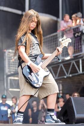 May 28, 2017 - Napa, California, U.S - Bassist TYE TRUJILLO of The Helmets during the BottleRock Napa Valley Music Festival in Napa, California Napa U.S. - ZUMAs135 20170528_zap_s135_046 Copyright: xDanielxDeSloverx