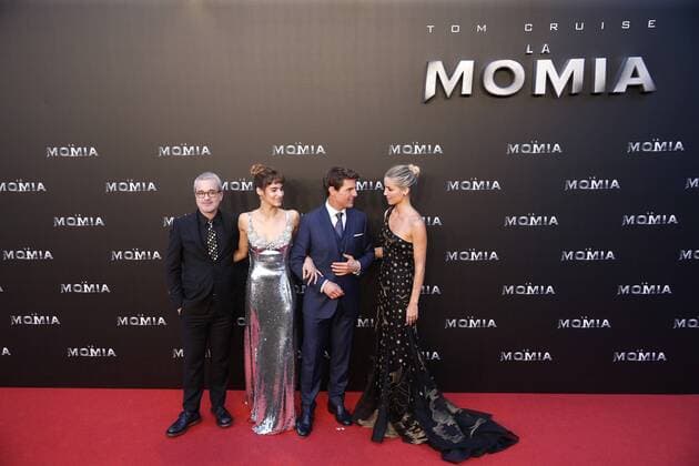 US actor Tom Cruise (2R) poses with British actresss Annabelle Wallis (R), Argelian actress Sofia Boutella (2L) and US film maker Alex Kurtzman (L) for the media during the photocall of his last film The Mummy in Madrid, Spain on 29 May 2017. US ACTOR TOM CRUISE PRESENTS THE MUMMY !ACHTUNG: NUR REDAKTIONELLE NUTZUNG!  Copyright: xChemaxMoyax 20170529-636316893665129094