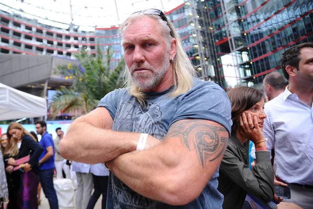 Ulf Herman, Herman The German, Kult-Wrestler Legende Ankunft zur Europapremiere des neuen Baywatchfilmes im Sony Center Cinestar in Berlin, am 30.05.2017