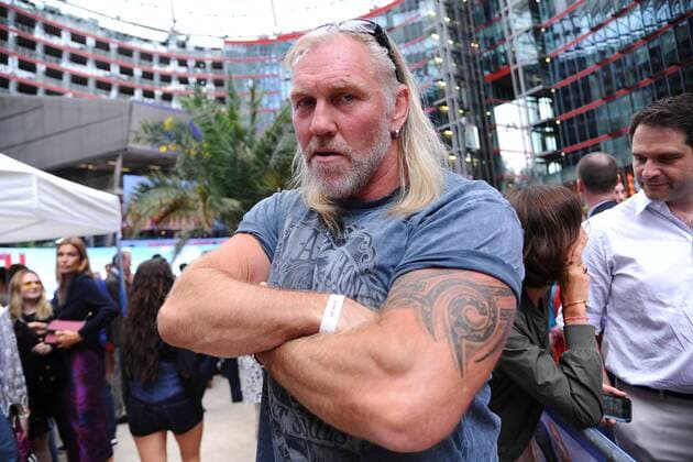 Ulf Herman, Herman The German, Kult-Wrestler Legende Ankunft zur Europapremiere des neuen Baywatchfilmes im Sony Center Cinestar in Berlin, am 30.05.2017