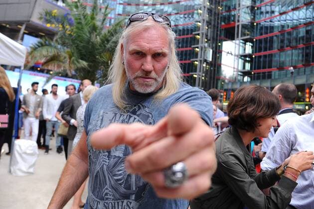 Ulf Herman, Herman The German, Kult-Wrestler Legende Ankunft zur Europapremiere des neuen Baywatchfilmes im Sony Center Cinestar in Berlin, am 30.05.2017