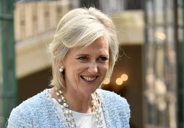 Princess Astrid of Belgium pictured during a ceremony for the Queen Paola Award 2015-2016 (Koningin Paolaprijs - Prix Reine Paola) for education, at the royal castle in Laken Laeken, Brussels, Wednesday 31 May 2017. This year s themes are sciences, mathematics and technology.  ERICxLALMAND 05106853