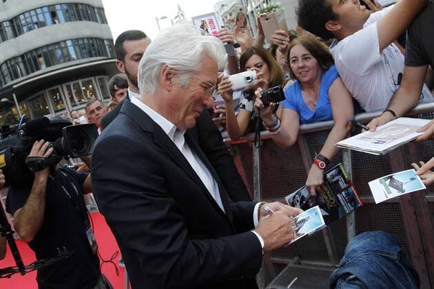 Richard Gere presents the charitable premiere of the film Norman, the man who get it all , along with his partner Alejandra Silva, in Madrid. (Photo: Jose L. Cuesta 261 Cordon Press). Cordon Press  J.xLuisxCuesta
