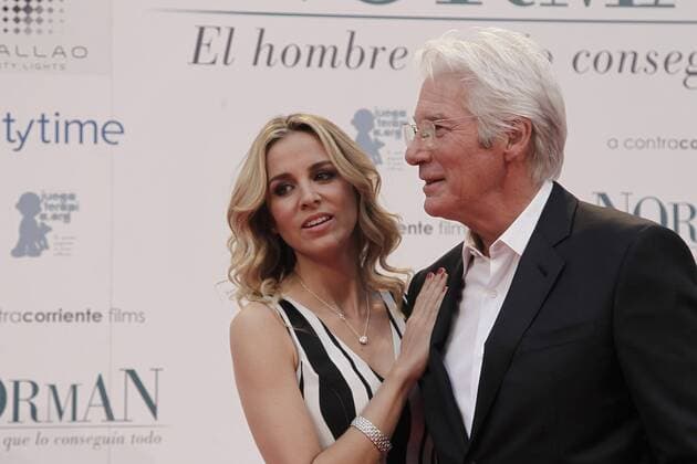 Richard Gere presents the charitable premiere of the film Norman, the man who get it all , along with his partner Alejandra Silva, in Madrid. (Photo: Jose L. Cuesta 261 Cordon Press). Cordon Press  J.xLuisxCuesta