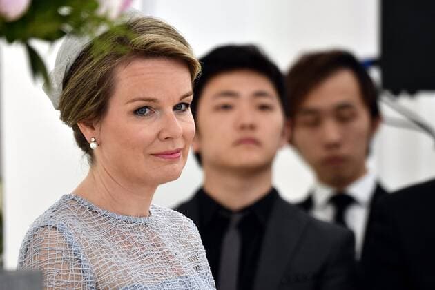 Queen Mathilde of Belgium pictured during the award ceremony for the laureates of the Queen Elisabeth Cello Competition 2017 at the Queen Elisabeth Music Chapel (Chapelle Musicale Reine Elisabeth - Muziekkapel Koningin Elisabeth), in Waterloo, Tuesday 06 June 2017.  ERICxLALMAND 05109099