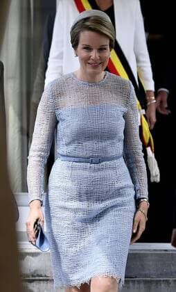 Queen Mathilde of Belgium pictured during the award ceremony for the laureates of the Queen Elisabeth Cello Competition 2017 at the Queen Elisabeth Music Chapel (Chapelle Musicale Reine Elisabeth - Muziekkapel Koningin Elisabeth), in Waterloo, Tuesday 06 June 2017.  ERICxLALMAND 05109092