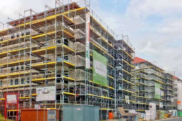 Wohnungsbau Miete Rente Eigentumswohnungen - gesehen am 07.06.2017 in Hannover Laatzen