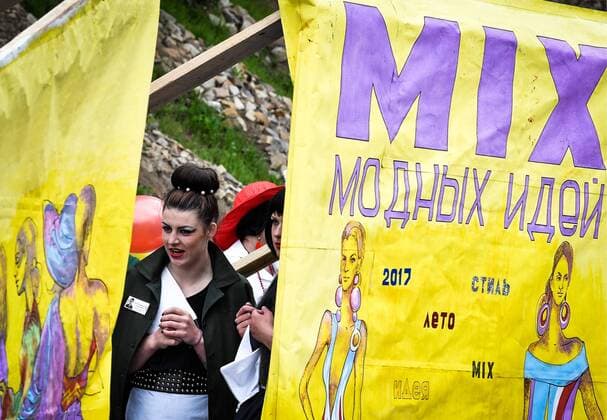 PRIMORYE TERRITORY, RUSSIA â€“ JUNE 7, 2017: A fashion show at female penal colony No 10 in the village of Gornoye. Prisoners of the colony sew clothes at a garment factory and every year they celebrate Day of Light Industry by presenting the clothes they made. Yuri Smityuk TASS  TS051F62