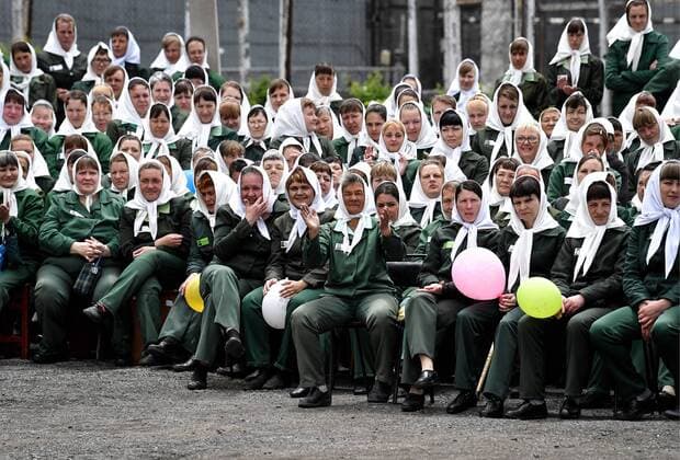 PRIMORYE TERRITORY, RUSSIA â€“ JUNE 7, 2017: Convicts watch a fashion show at female penal colony No 10 in the village of Gornoye. Prisoners of the colony sew clothes at a garment factory and every year they celebrate Day of Light Industry by presenting the clothes they made. Yuri Smityuk TASS  TS051F6D