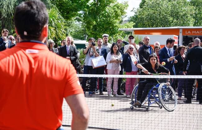 Anne Hidalgo ( Maire de Paris ) - Michael Jeremiasz NEWS : Roland Garros 2017 - Internationaux de France - 07 06 2017 FedericoPestellini Panoramic 