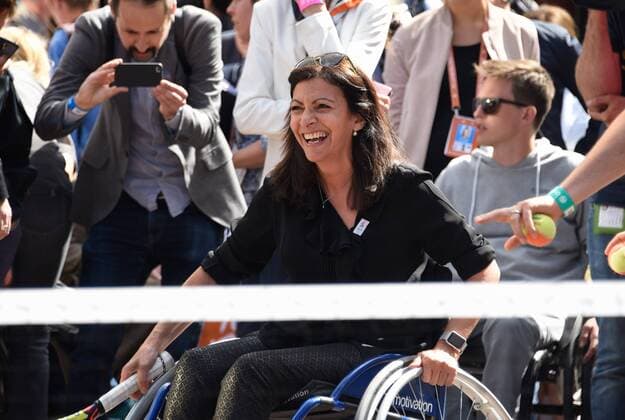 Anne Hidalgo ( Maire de Paris ) - Michael Jeremiasz NEWS : Roland Garros 2017 - Internationaux de France - 07 06 2017 FedericoPestellini Panoramic 