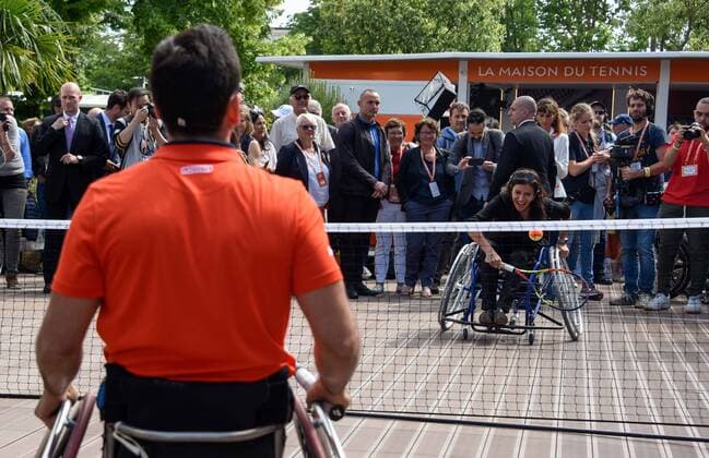 Anne Hidalgo ( Maire de Paris ) - Michael Jeremiasz NEWS : Roland Garros 2017 - Internationaux de France - 07 06 2017 FedericoPestellini Panoramic 