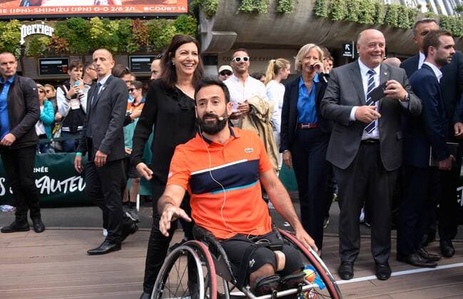 Anne Hidalgo ( Maire de Paris ) - Michael Jeremiasz NEWS : Roland Garros 2017 - Internationaux de France - 07 06 2017 FedericoPestellini Panoramic 