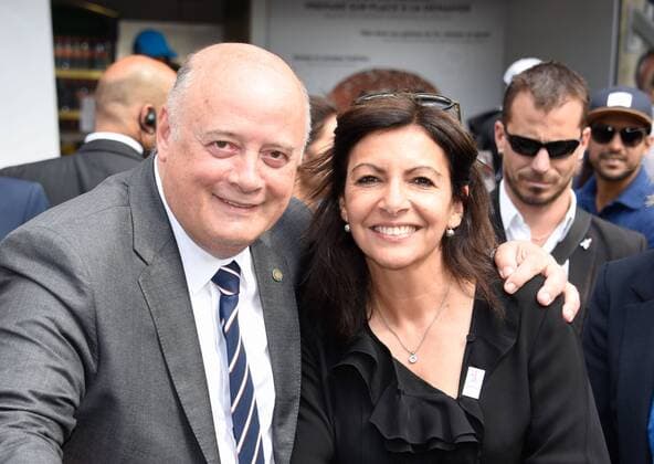 Anne Hidalgo ( Maire de Paris ) - Bernard Giudicelli ( president FFT ) NEWS : Roland Garros 2017 - Internationaux de France - 07 06 2017 FedericoPestellini Panoramic 