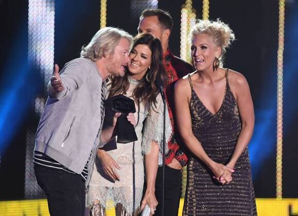 June 7, 2017 - Nashville, TN, USA - 07 June 2017 - Nashville, Tennessee - Karen Fairchild, Kimberly Schlapman, Jimi Westbrook, and Phillip Sweet, Little Big Town. 2017 CMT Music Awards held at Music City Center. Photo Credit: AdMedia Nashville USA - ZUMAa123 20170607_zaa_a123_188 Copyright: xLauraxFarrx