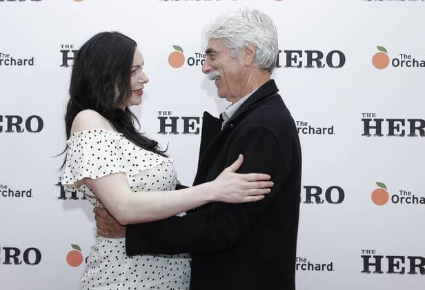 Laura Prepon and Sam Elliott arrive on the red carpet at The Hero New York Premiere at the Whitby Hotel on June 7, 2017 in New York City.  NYP20170607148 JOHNxANGELILLO