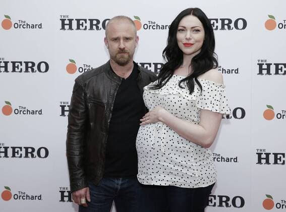 Ben Foster and Laura Prepon arrive on the red carpet at The Hero New York Premiere at the Whitby Hotel on June 7, 2017 in New York City.  NYP20170607141 JOHNxANGELILLO