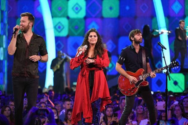 June 7, 2017 - Nashville, TN, USA - 07 June 2017 - Nashville, Tennessee - Hillary Scott, Charles Kelley, Dave Haywood, Lady Antebellum. 2017 CMT Music Awards held at Music City Center. Photo Credit: AdMedia Nashville USA - ZUMAa123 20170607_zaa_a123_488 Copyright: xLauraxFarrx