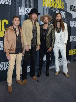 June 7, 2017 - Nashville, TN, USA - 07 June 2017 - Nashville, Tennessee - Bill Satcher, Michael Hobby, Zach Brown and Graham DeLoach of A Thousand Horses. 2017 CMT Music Awards held at Music City Center. Photo Credit: AdMedia Nashville USA - ZUMAa123 20170607_zaa_a123_664 Copyright: xTonyaxWisex