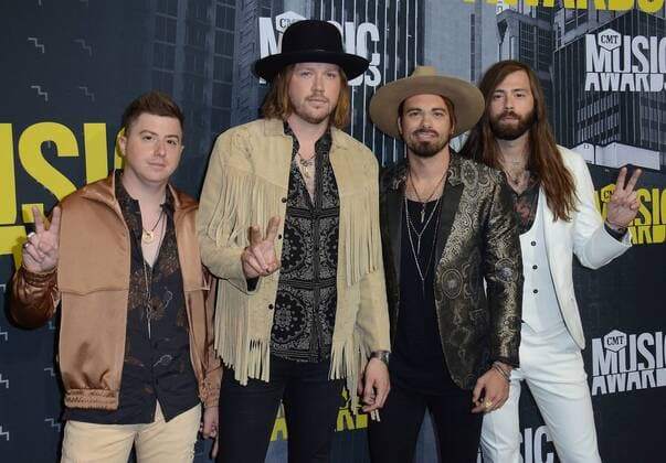 June 7, 2017 - Nashville, TN, USA - 07 June 2017 - Nashville, Tennessee - Bill Satcher, Michael Hobby, Zach Brown and Graham DeLoach of A Thousand Horses. 2017 CMT Music Awards held at Music City Center. Photo Credit: AdMedia Nashville USA - ZUMAa123 20170607_zaa_a123_679 Copyright: xTonyaxWisex