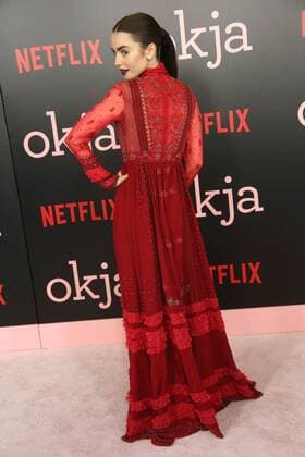 June 8, 2017 - New York, N.Y, USA - LILY COLLINS attends the Netflix New York Premiere of Okja .AMC Lincoln Square, NYC.June 8, 2017.Hammerstein Ballroom, NYC.Photos by , Globe Photos Inc. New York USA - ZUMAms4_ 20170608_zaa_ms4_019 Copyright: xSoniaxMoskowitzx