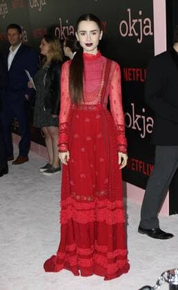The Okja screening on June 8, 2017 in New York City Lily Collins New York United States  524373