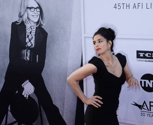 Comedian Sarah Silverman arrives for American Film Institute s 45th annual Life Achievement Award tribute gala honoring actress Diane Keaton at the Dolby Theatre in the Hollywood section of Los Angeles on June 8, 2017.  LAP2017060823 JIMxRUYMEN