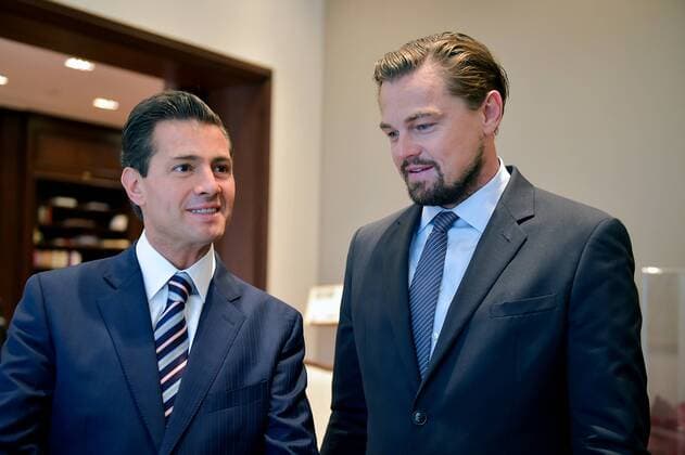 June 9, 2017 - Mexico City, DF, Mexico - Mexican President Enrique Pena Nieto, left, and actor Leonardo DiCaprio discuss the critically endangered Vaquita, a porpoise native to Mexico s Gulf of California, at the presidential palace Los Pinos June 8, 2017 in Mexico City, Mexico. DiCaprio is joining forces with Pena Nieto and Mexican billionaire Carlos Slim to try and save the Vaquita from extinction. Mexico City Mexico - ZUMAp138 20170609_zaa_p138_011 Copyright: xJulioxCesarxHernandezxReyesx