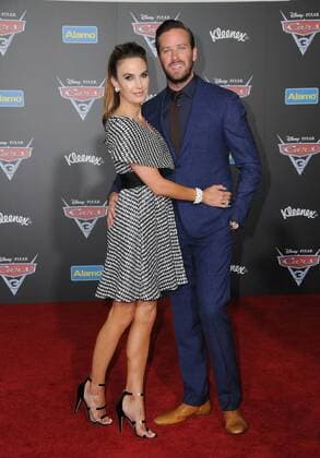 June 10, 2017 - Anaheim, CA, United States - 10 June 2017 - Anaheim, California - Elizabeth Chambers, Armie Hammer. Premiere of Disney Pixar s Cars 3 held at the Anaheim Convention Center in Anaheim. Photo Credit: AdMedia Anaheim United States - ZUMAa123 20170610_zaa_a123_105 Copyright: xBirdiexThompsonx