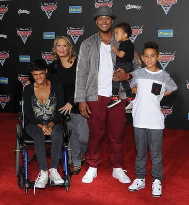 June 10, 2017 - Anaheim, CA, United States - 10 June 2017 - Anaheim, California - Djanai Hall, Linda Hall, Pooch Hall, Djulian Hall, Djordan Hall, . Premiere of Disney Pixar s Cars 3 held at the Anaheim Convention Center in Anaheim. Photo Credit: AdMedia Anaheim United States - ZUMAa123 20170610_zaa_a123_242 Copyright: xBirdiexThompsonx