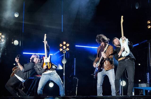 Jun. 10, 2017 - Nashville, Tennessee; USA - Musician MATTHEW RAMSEY of the band Old Dominion performs at Nissan Stadium as part of the 2017 CMA Music Festival that is taking place in downtown Nashville. The four day country music festival will attract thousands of fans from around the world to see a variety of artist on multiple stages. Copyright 2017 . Nashville USA - ZUMAm78_ 20170610_zaf_m78_008 Copyright: xJasonxMoorex