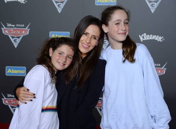 Actress Soleil Moon Frye (C) and her daughters attend the premiere of the motion picture comedy Cars 3 at the Anaheim Convention Center in Anaheim, California on June 10, 2017. Storyline: Lightning McQueen sets out to prove to a new generation of racers that he s still the best race car in the world.  LAP2017061023 JIMxRUYMEN