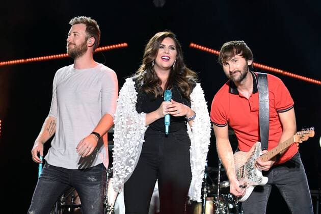 June 10, 2017 - Nashville, Tennessee, United States - 10 June 2017 - Nashville, Tennessee - Hillary Scott, Charles Kelley, and Dave Haywood, Lady Antebellum. 2017 CMA Music Festival Nightly Concert held at Nissan Stadium. Photo Credit: Dara-Michelle Farr AdMedia Nashville United States - ZUMAa123 20170610_zaa_a123_415 Copyright: xDara-MichellexFarr Admediax