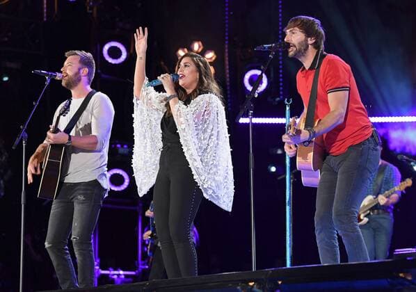 June 10, 2017 - Nashville, Tennessee, United States - 10 June 2017 - Nashville, Tennessee - Charles Kelley, Hillary Scott, Dave Haywood, Lady Antebellum. 2017 CMA Music Festival Nightly Concert held at Nissan Stadium. Photo Credit: Laura Farr AdMedia Nashville United States - ZUMAa123 20170610_zaa_a123_493 Copyright: xLauraxFarr Admediax