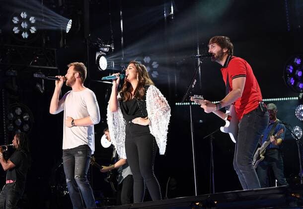 June 10, 2017 - Nashville, Tennessee, United States - 10 June 2017 - Nashville, Tennessee - Charles Kelley, Hillary Scott, Dave Haywood, Lady Antebellum. 2017 CMA Music Festival Nightly Concert held at Nissan Stadium. Photo Credit: Laura Farr AdMedia Nashville United States - ZUMAa123 20170610_zaa_a123_502 Copyright: xLauraxFarr Admediax